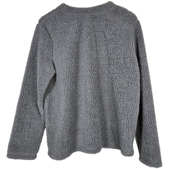 Disney Faux Fur Winnie The Pooh Grey Flannel OK But First Hunny Super Soft M - Picture 2 of 9